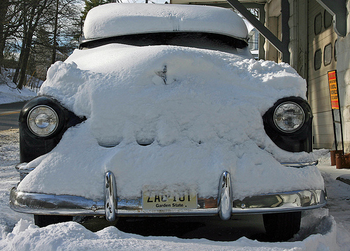 Classic Car Snow